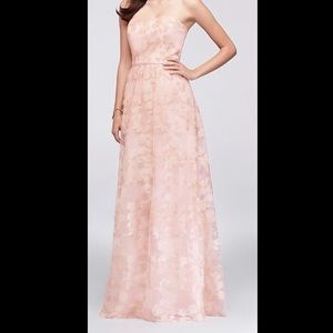 Oleg Cassini Embroidered Bridesmaid Dress